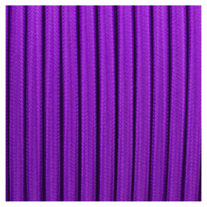 Vintage Purple Fabric 2 Core Round Italian Braided Cable 0.75mm - Vintagelite