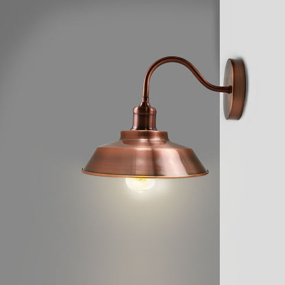 Vintage Style Copper Swan Neck Wall Sconce E27 Lamp Holder-Application image