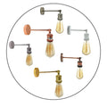 Industrial Vintage Adjustable Wall Sconce, E27 Bulb Holder-living room
