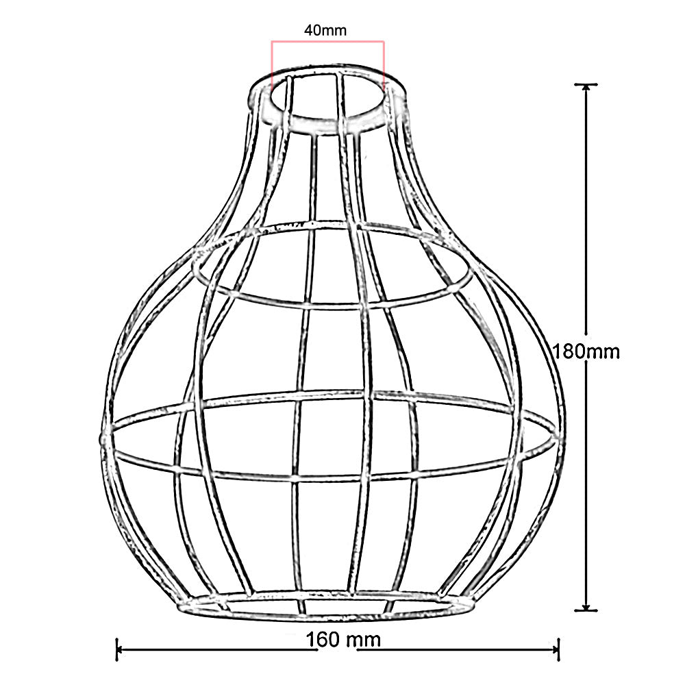 Wire Cage vase lamp Shade 