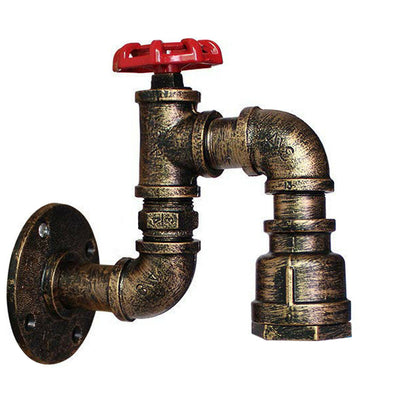 Steampunk Metal Pipe Wall Light Sconce 
