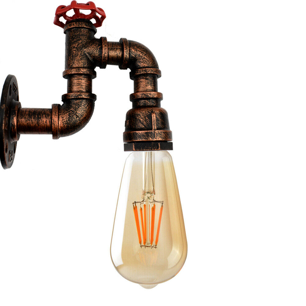 Industrial Water Pipe Wall Light Vintage Cafe Ceiling Wall Lamp Sconce ~2330