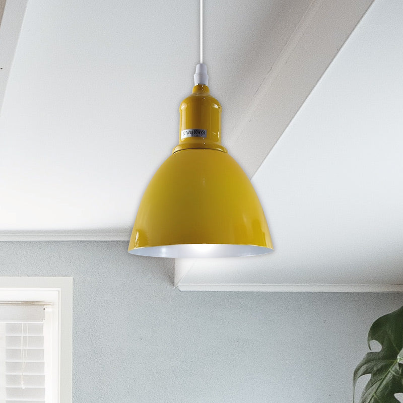 Modern Adjustable Retro 3-way Yellow Ceiling Pendant Light-Application image
