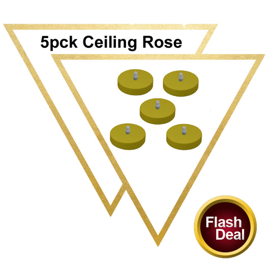 5 Pack Yellow Ceiling Rose Vintage Industrial Pendant - Vintagelite